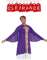 eurotard 49894 adult praise dance revival collection wing tunic